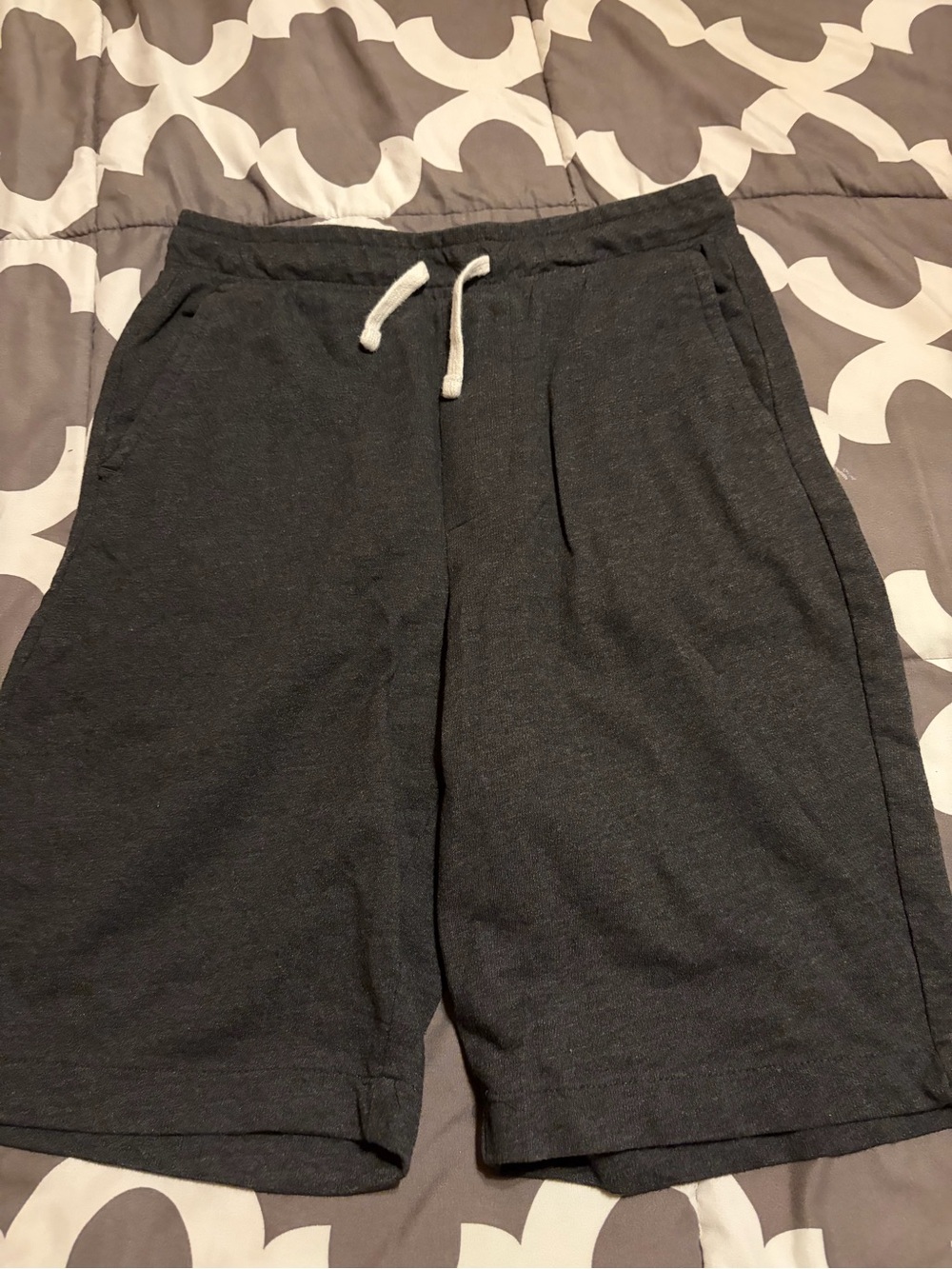 No Boundaries Men's Charcoal Drawstring Athletic Shorts
